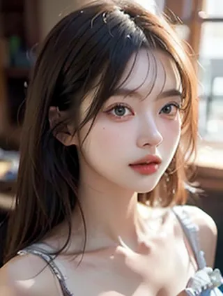女模特写真与装修材料：家居美学的双重奏